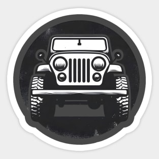 Jeep CJ Weathered Circle Logo Sticker